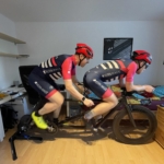 Positionseinstellung auf dem Zeitfahrtandem 4